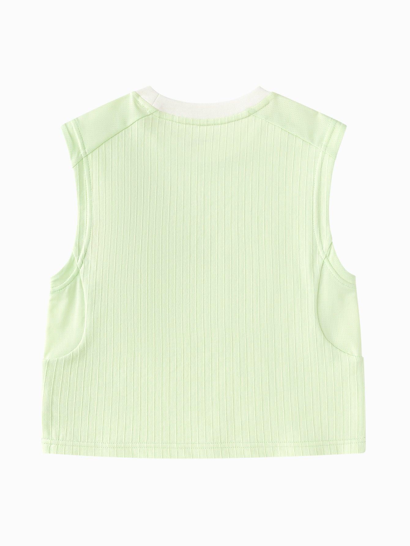 Balabala Boys Pocket Tank Top White,Lime Green