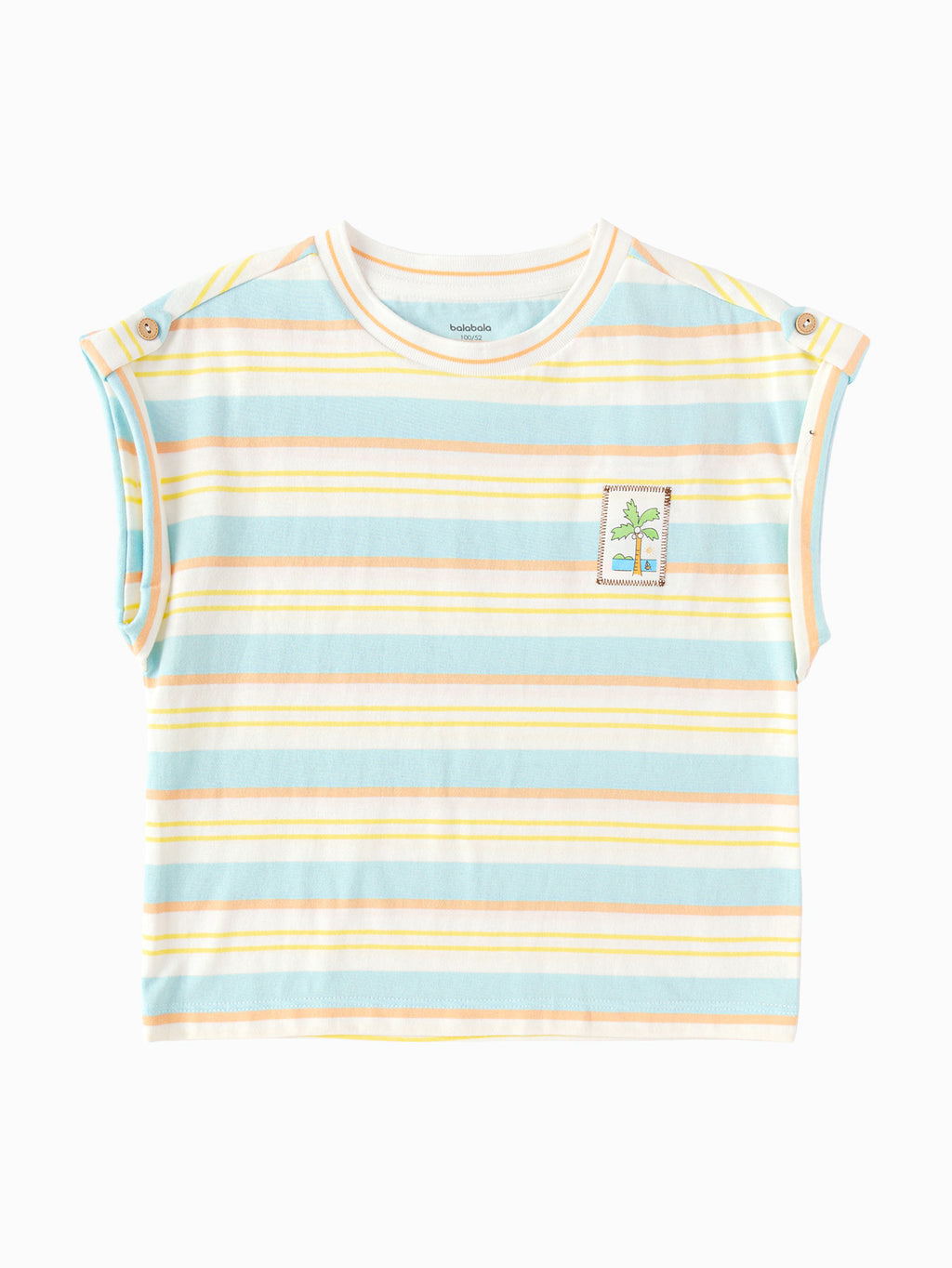 Balabala Boys Tank Top White,Yellow Blue