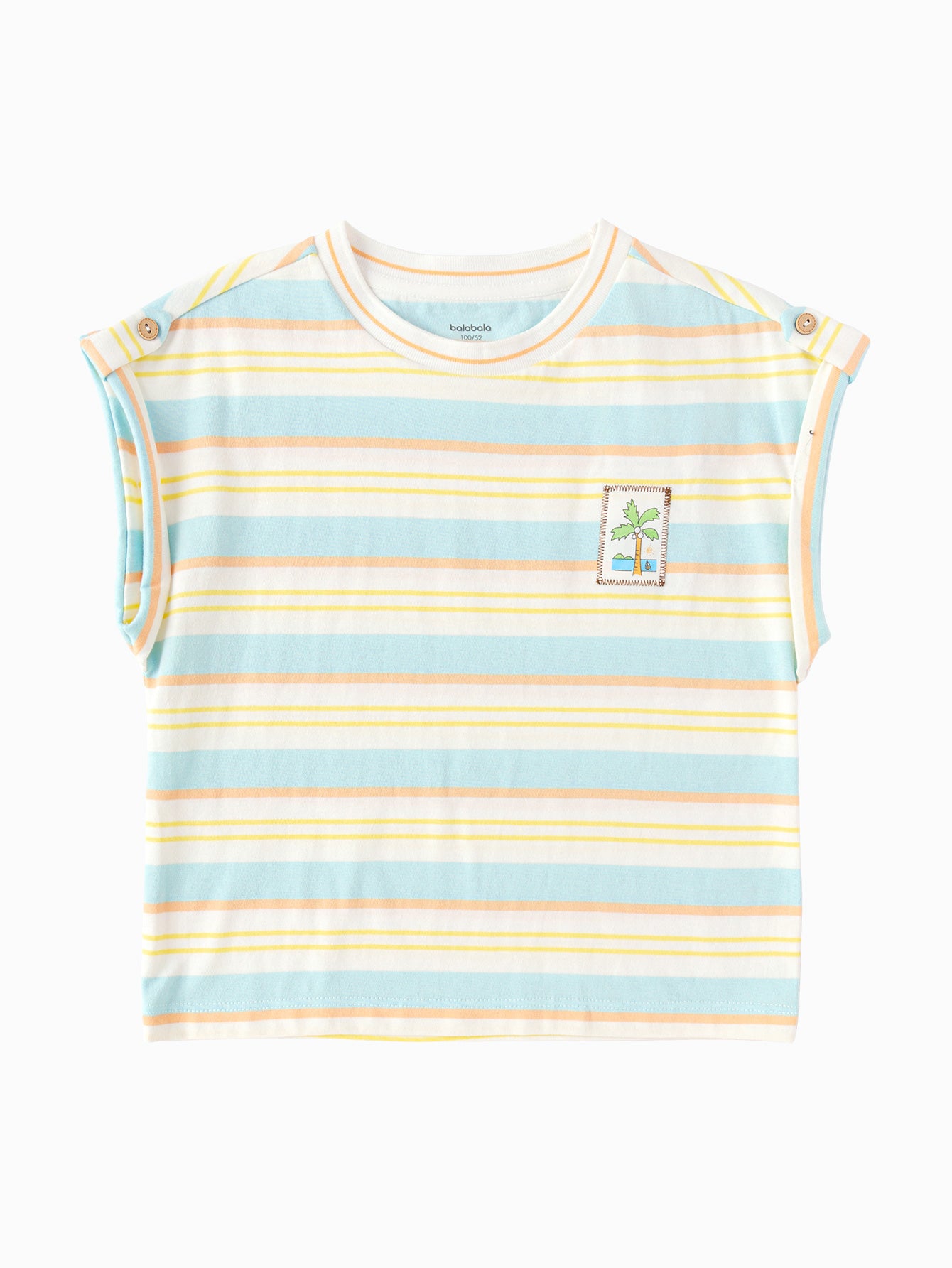 Balabala Boys Tank Top White,Yellow Blue