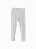 Balabala Girls Ribbed Leggings White,Gray