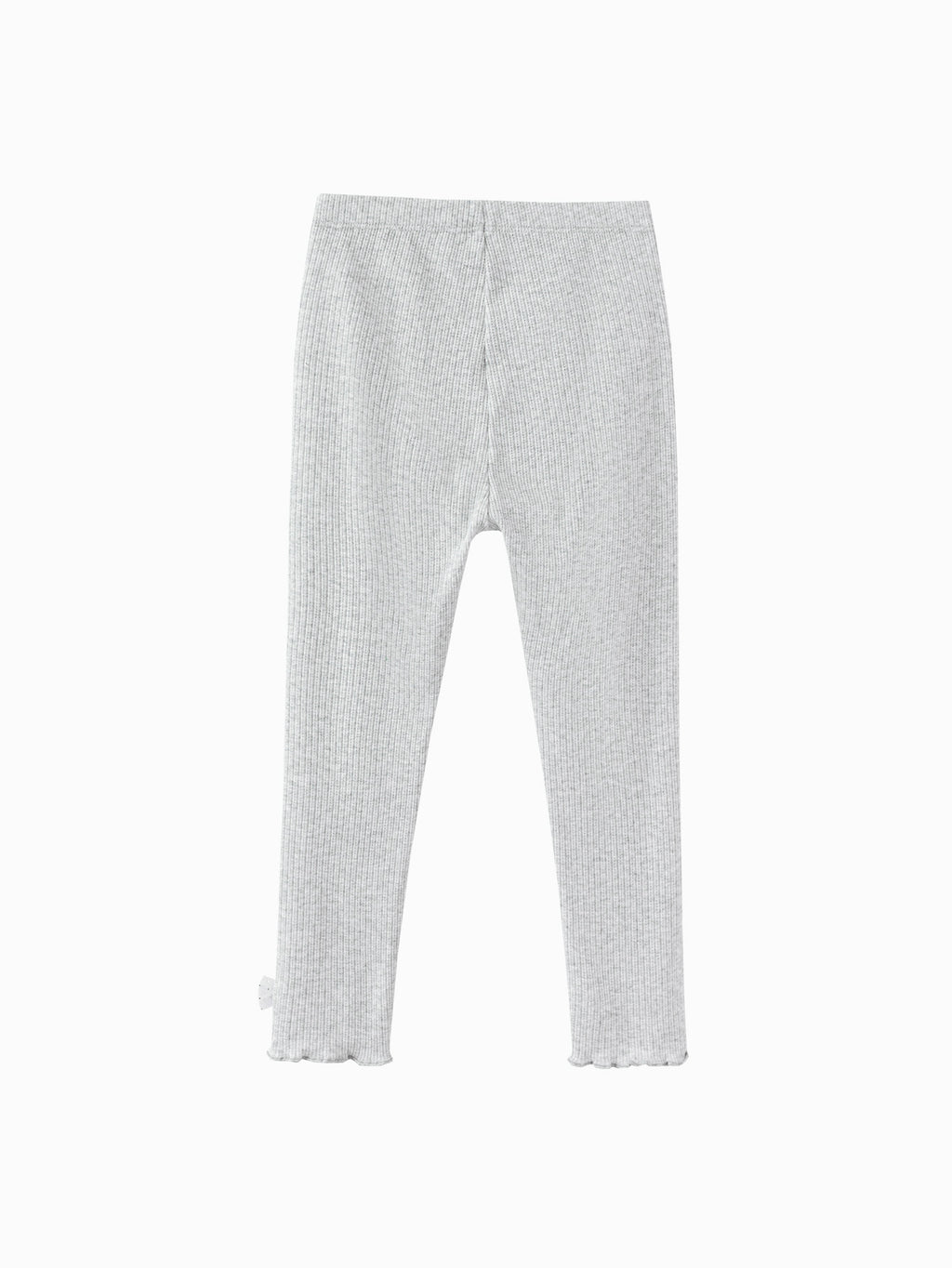 Balabala Girls Ribbed Leggings White,Gray
