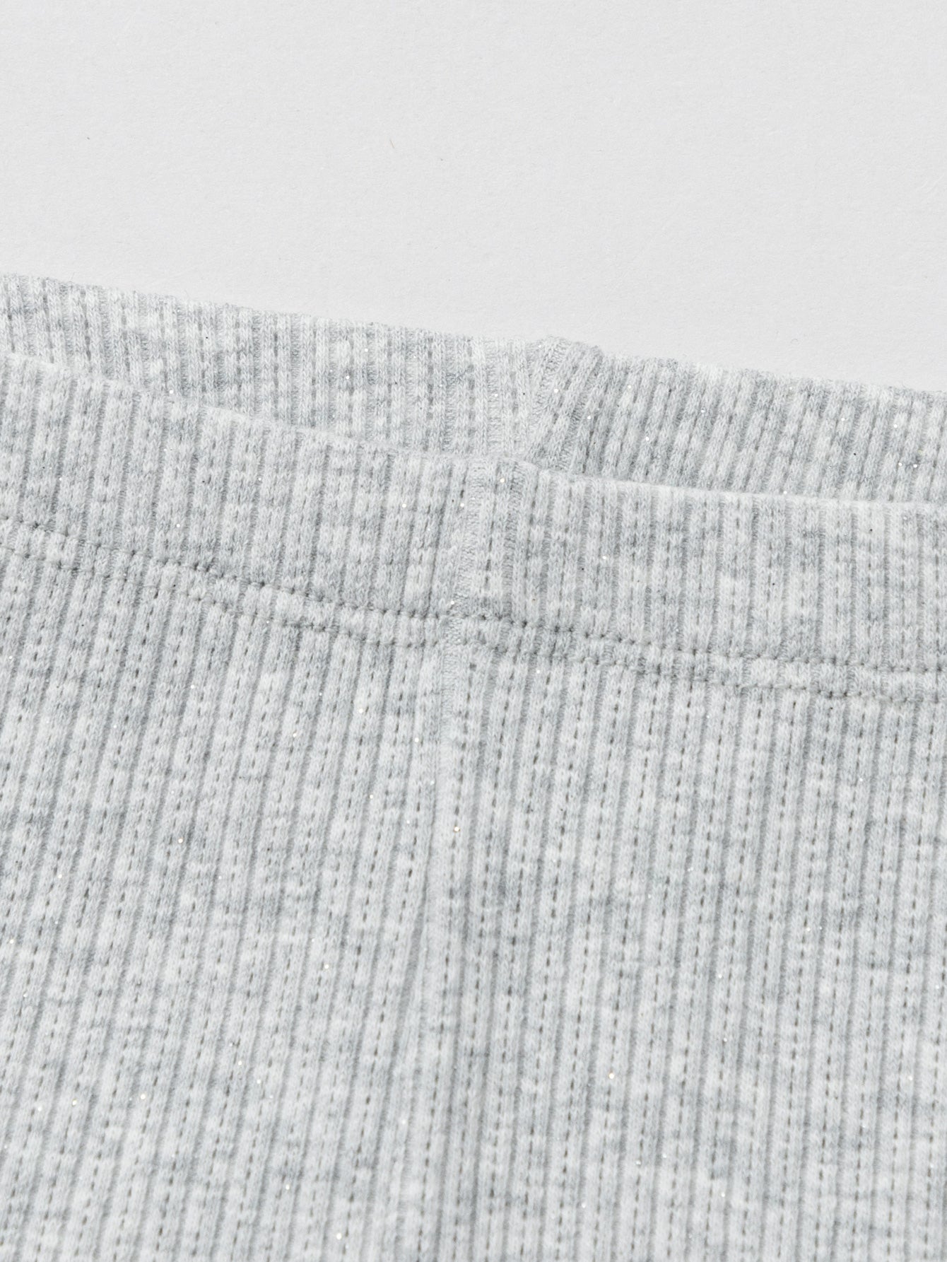 Balabala Girls Ribbed Leggings White,Gray