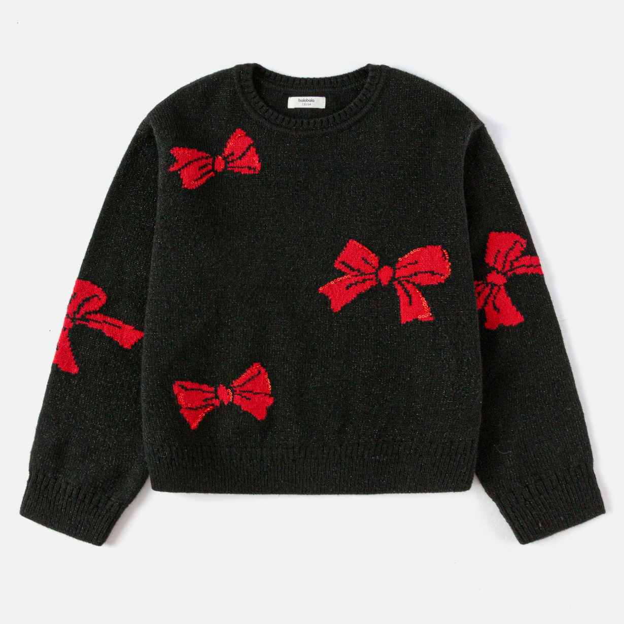 Balabala Girls Bow Knit Sweater