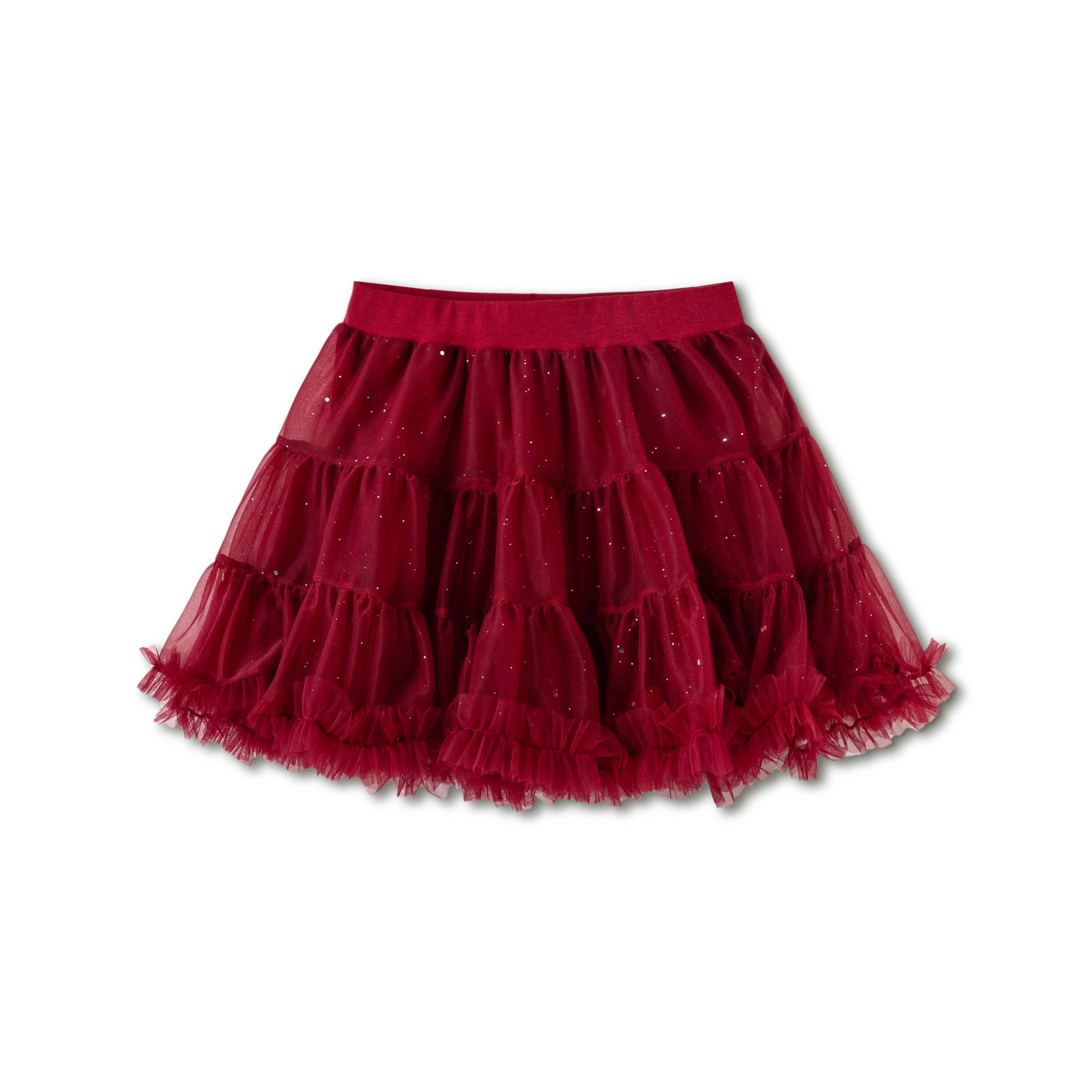Balabala Girls Tulle Skirt Red