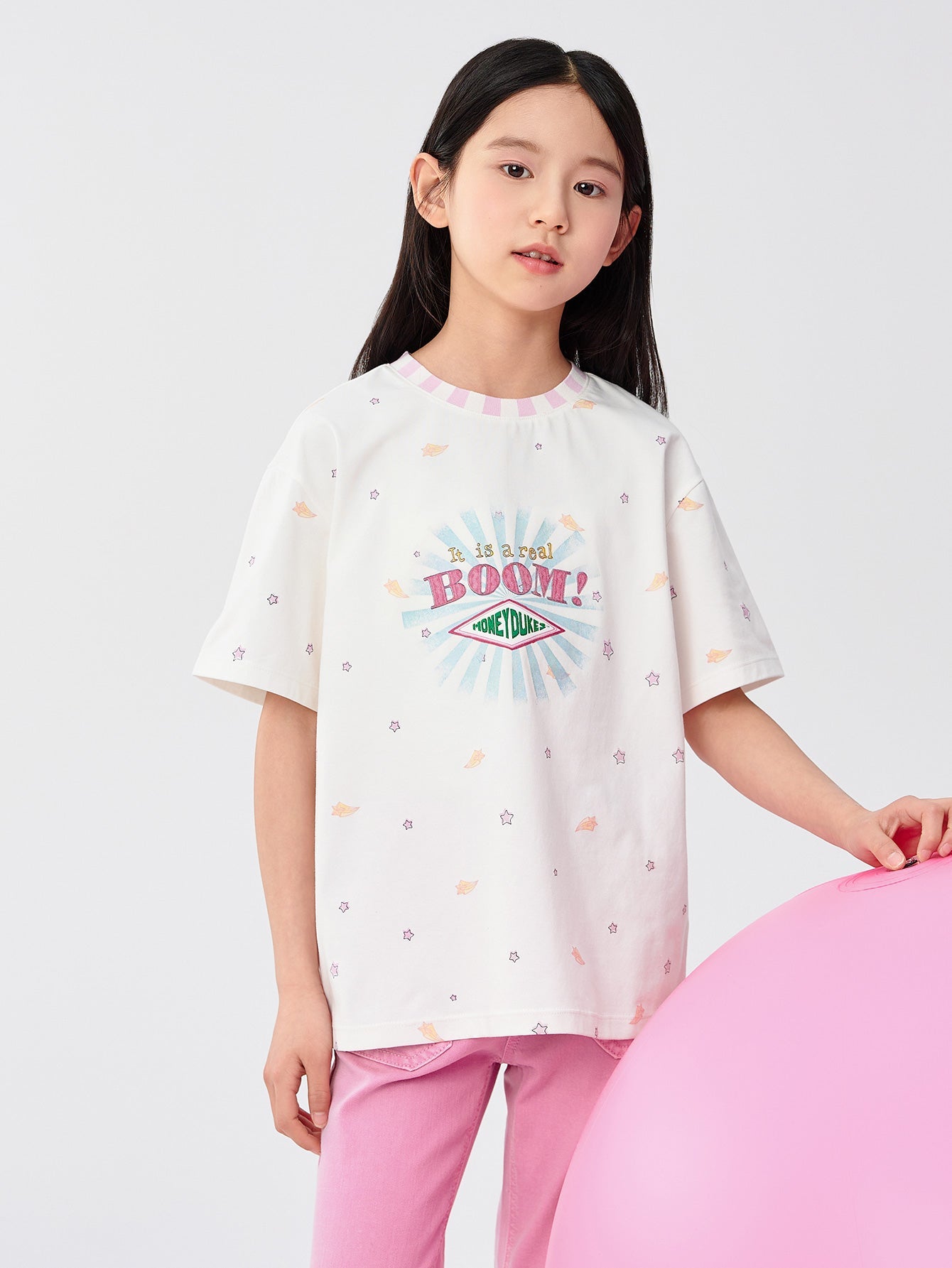 Balabala T-Shirt Pink, Mint Green, White