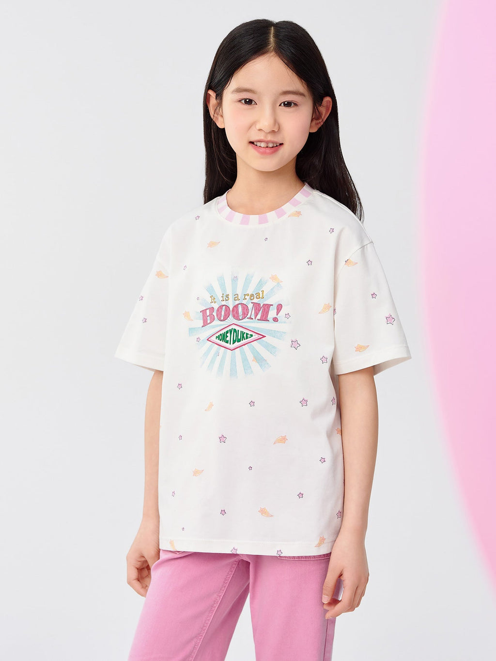 Balabala T-Shirt Pink, Mint Green, White