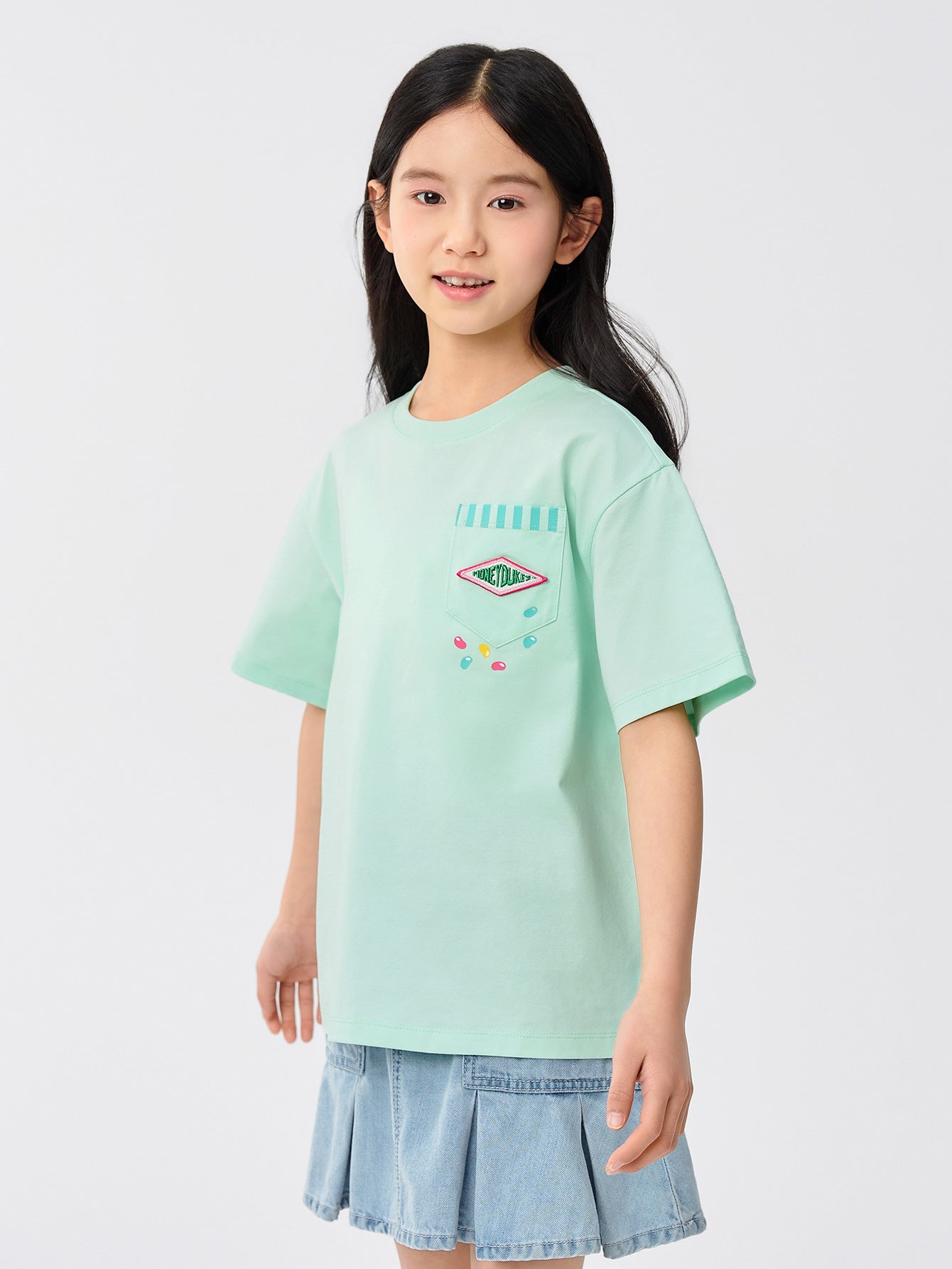 Balabala T-Shirt Pink, Mint Green, White