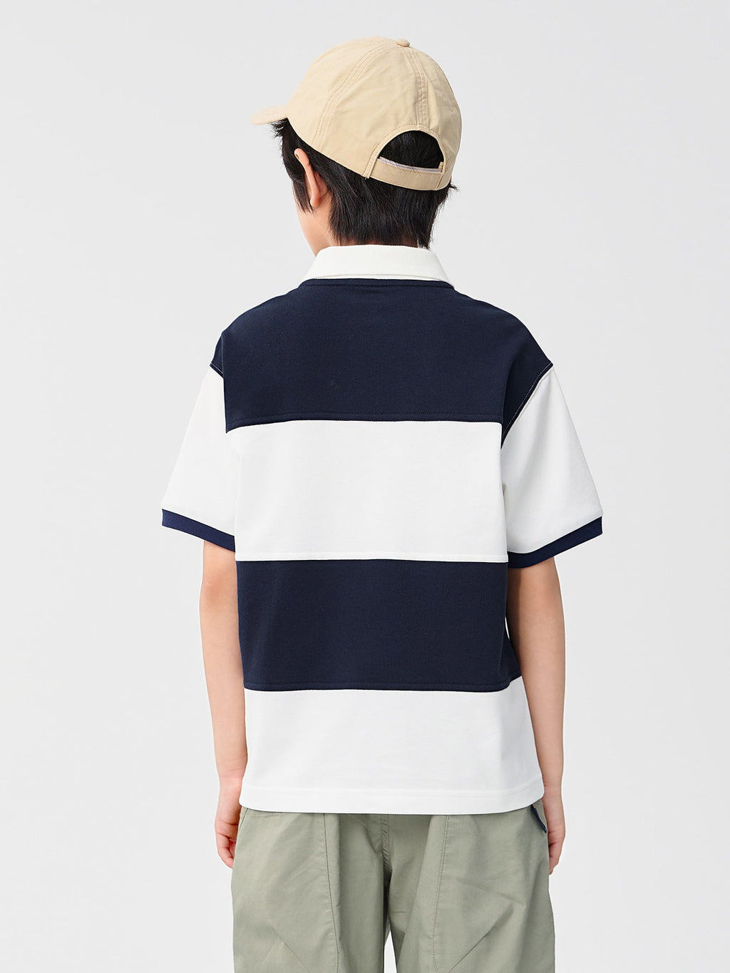 Balabala T-Shirt White And Green Striped Cotton