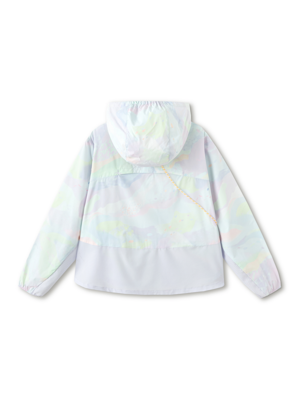 Balabala Girls Pastel Print Hooded Jacket Purple,Light Yellow