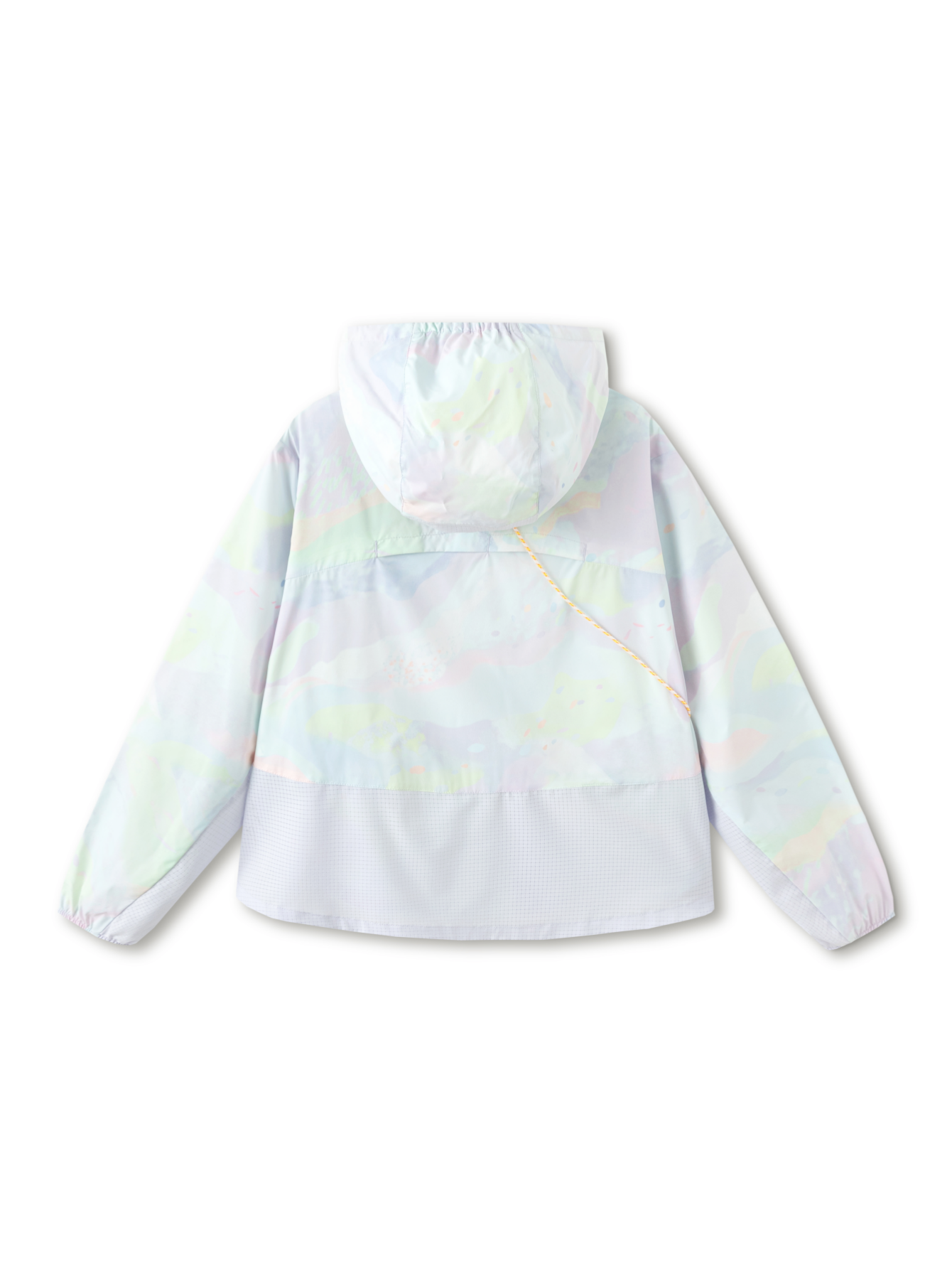 Balabala Girls Pastel Print Hooded Jacket Purple,Light Yellow