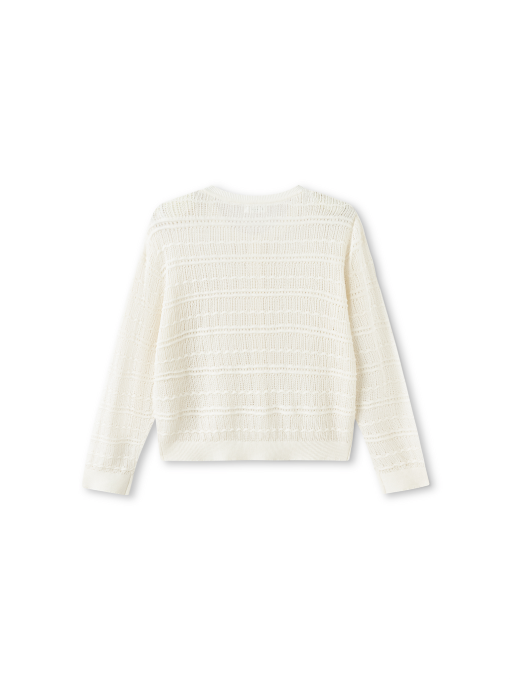 Balabala Girls Textured Knit Cardigan White Gray