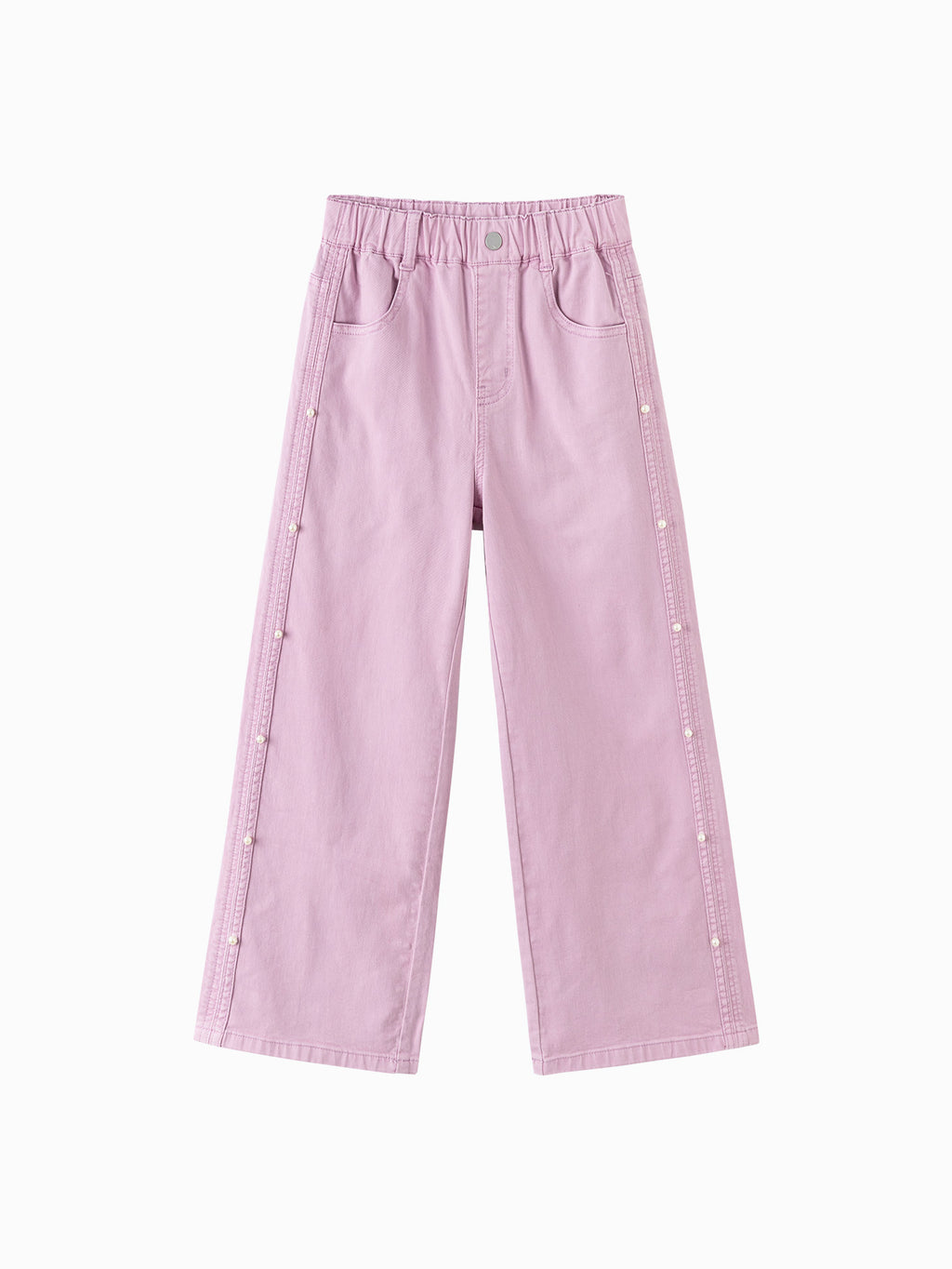 Balabala Girls Pearl Detail Wide Leg Pants Purple