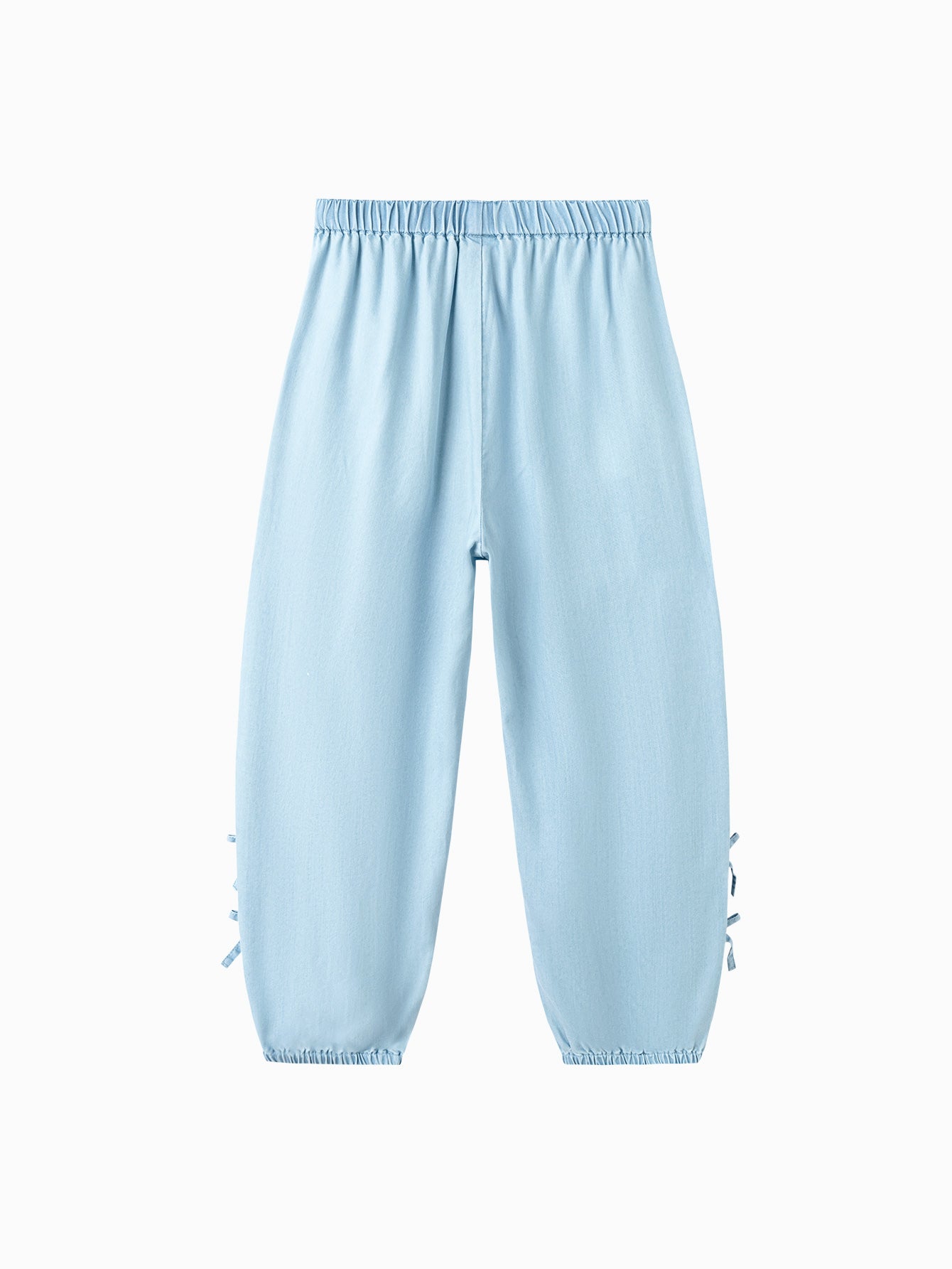 Balabala Girls Bow Detail Jogger Pants Light Blue
