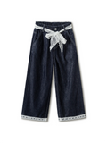 Balabala Girls Wide Leg Jeans Raw Wash