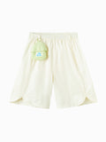 Balabala Girls Pocket Detail Shorts Light Yellow,Violet