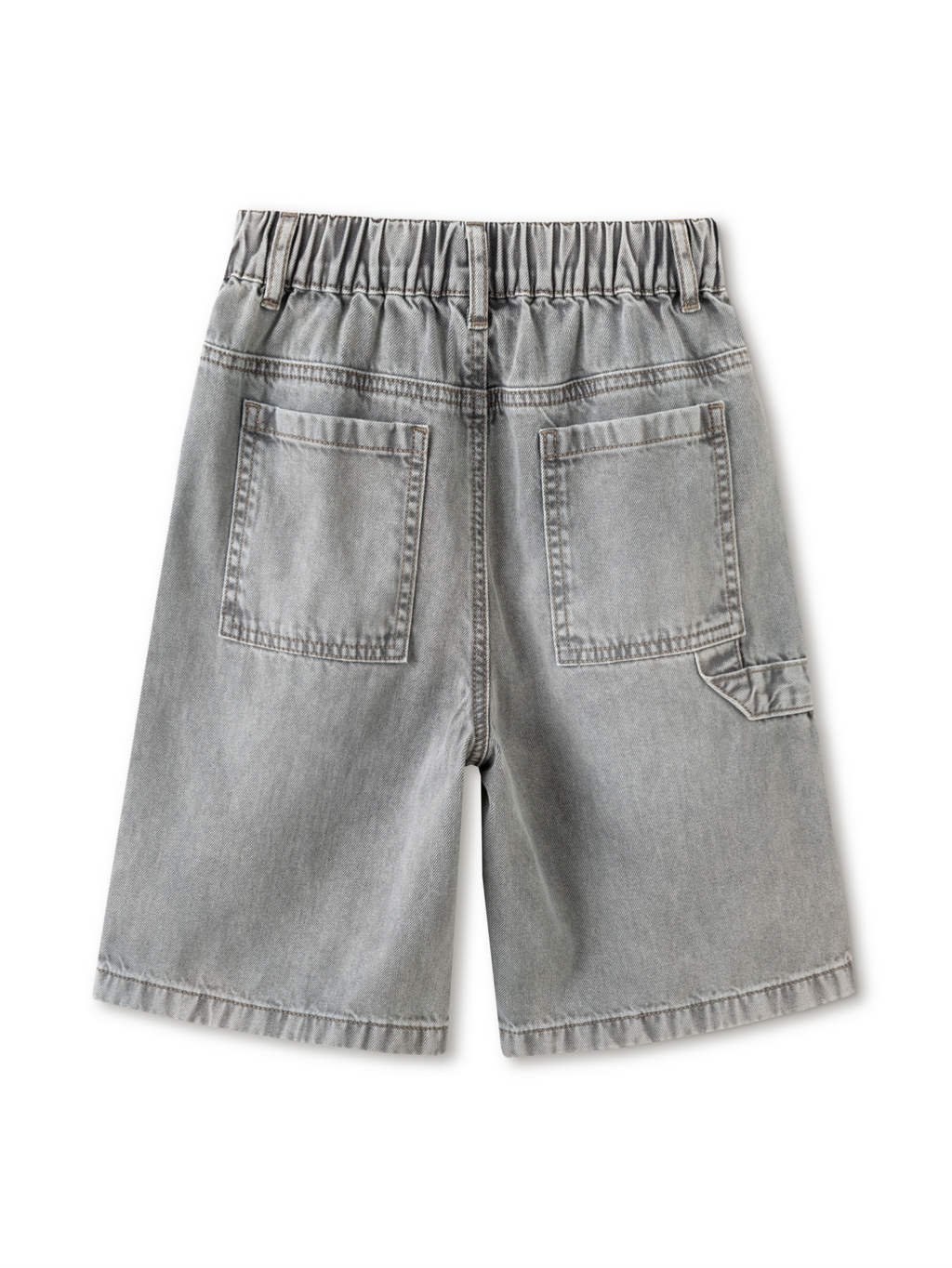 Balabala Boys Denim Shorts Gray,Blue,Raw Wash