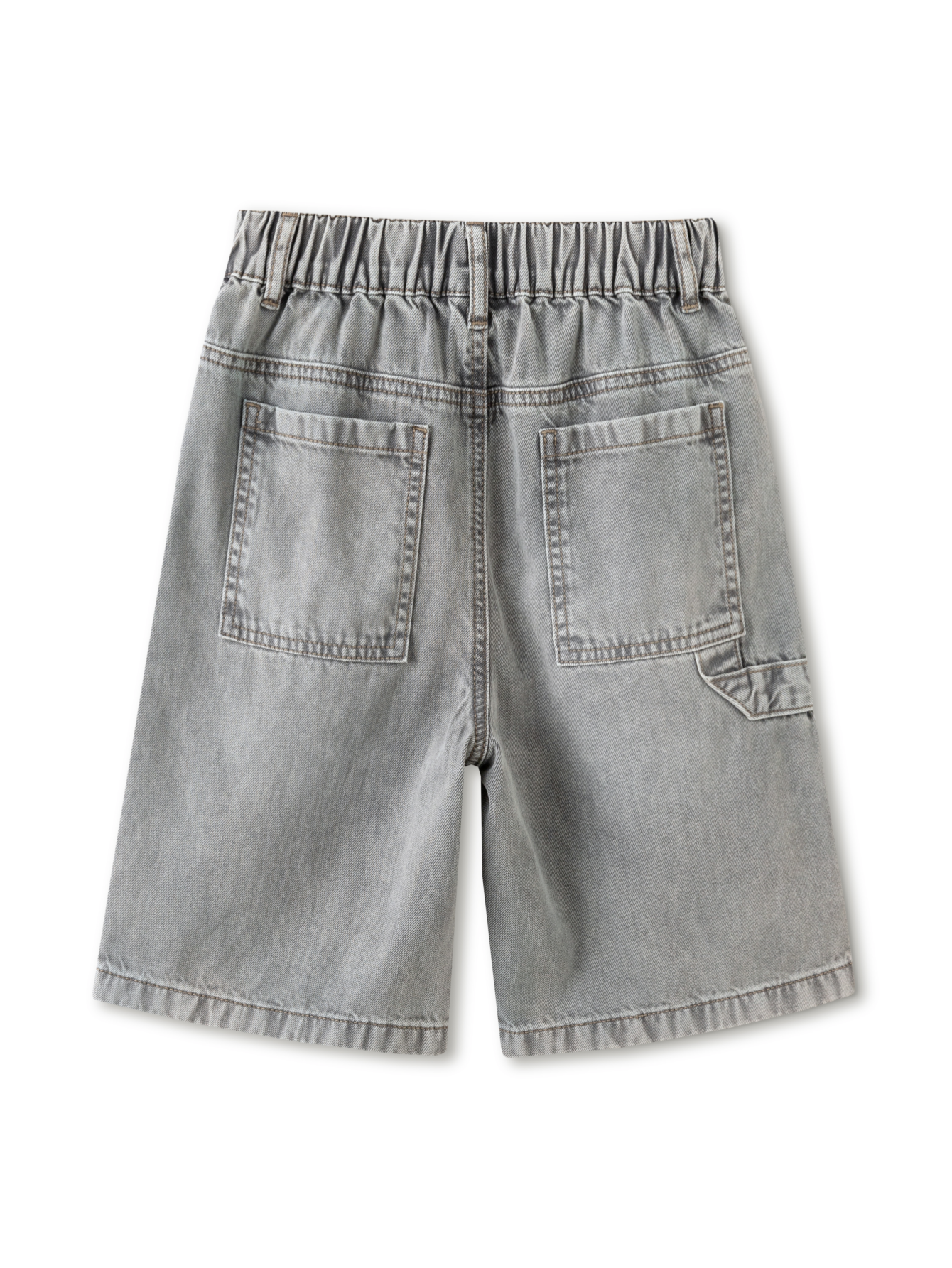 Balabala Boys Denim Shorts Gray,Blue,Raw Wash