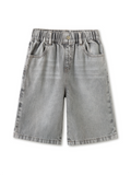 Balabala Boys Denim Shorts Gray,Blue,Raw Wash