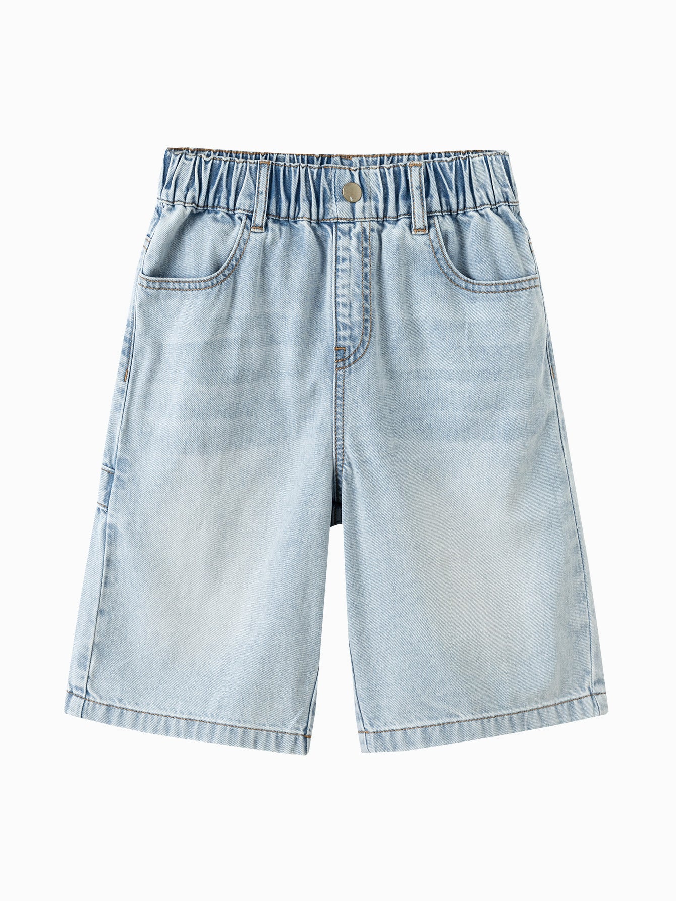 Balabala Boys Denim Shorts Gray,Blue,Raw Wash