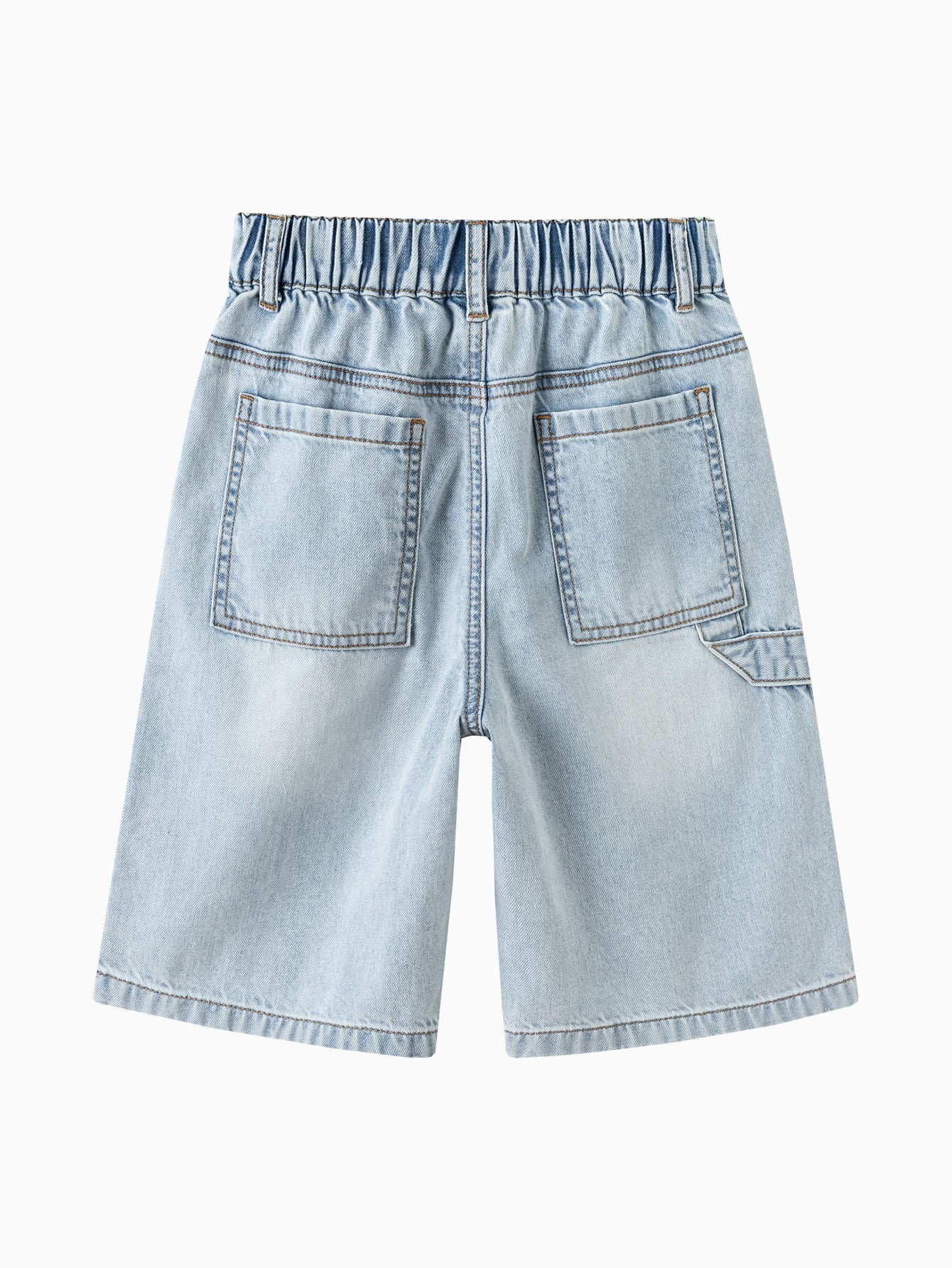 Balabala Boys Denim Shorts Gray,Blue,Raw Wash