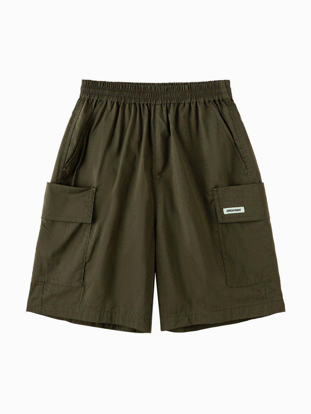 Balabala Boys Pixel Print Shorts Gray,Olive Green