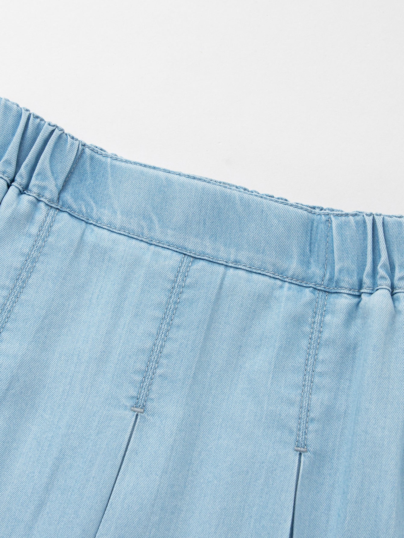 Balabala Girls Trim Pleated Skirt Light Blue