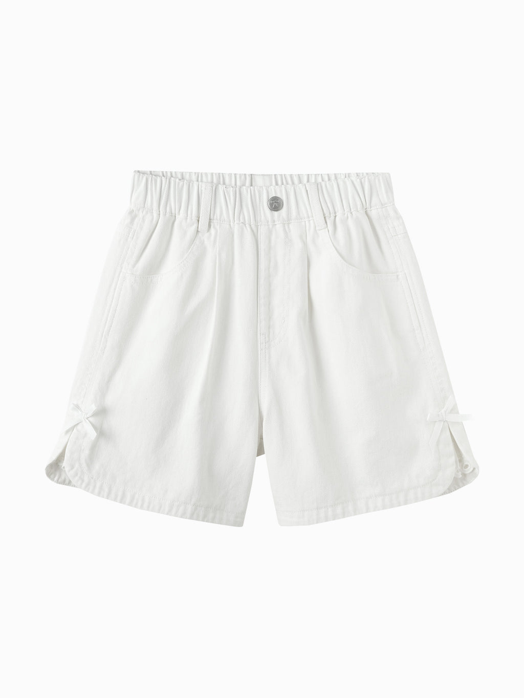 Balabala Girls Bow Shorts Light Blue,Cream White