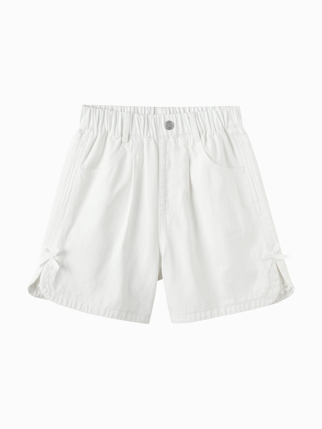 Balabala Girls Bow Shorts Light Blue,Cream White
