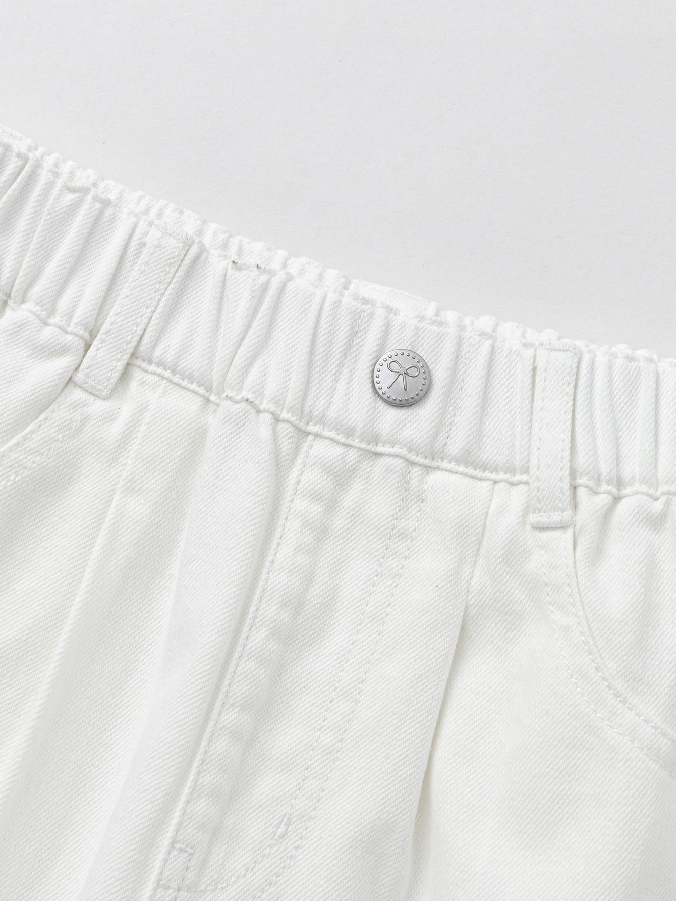 Balabala Girls Bow Shorts Light Blue,Cream White