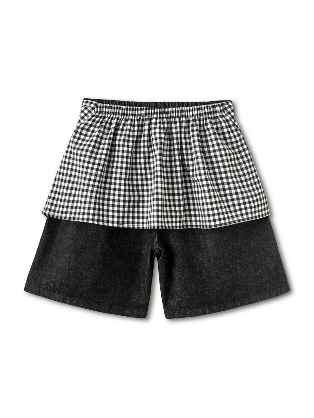 Balabala Girls Layered Denim Shorts Black