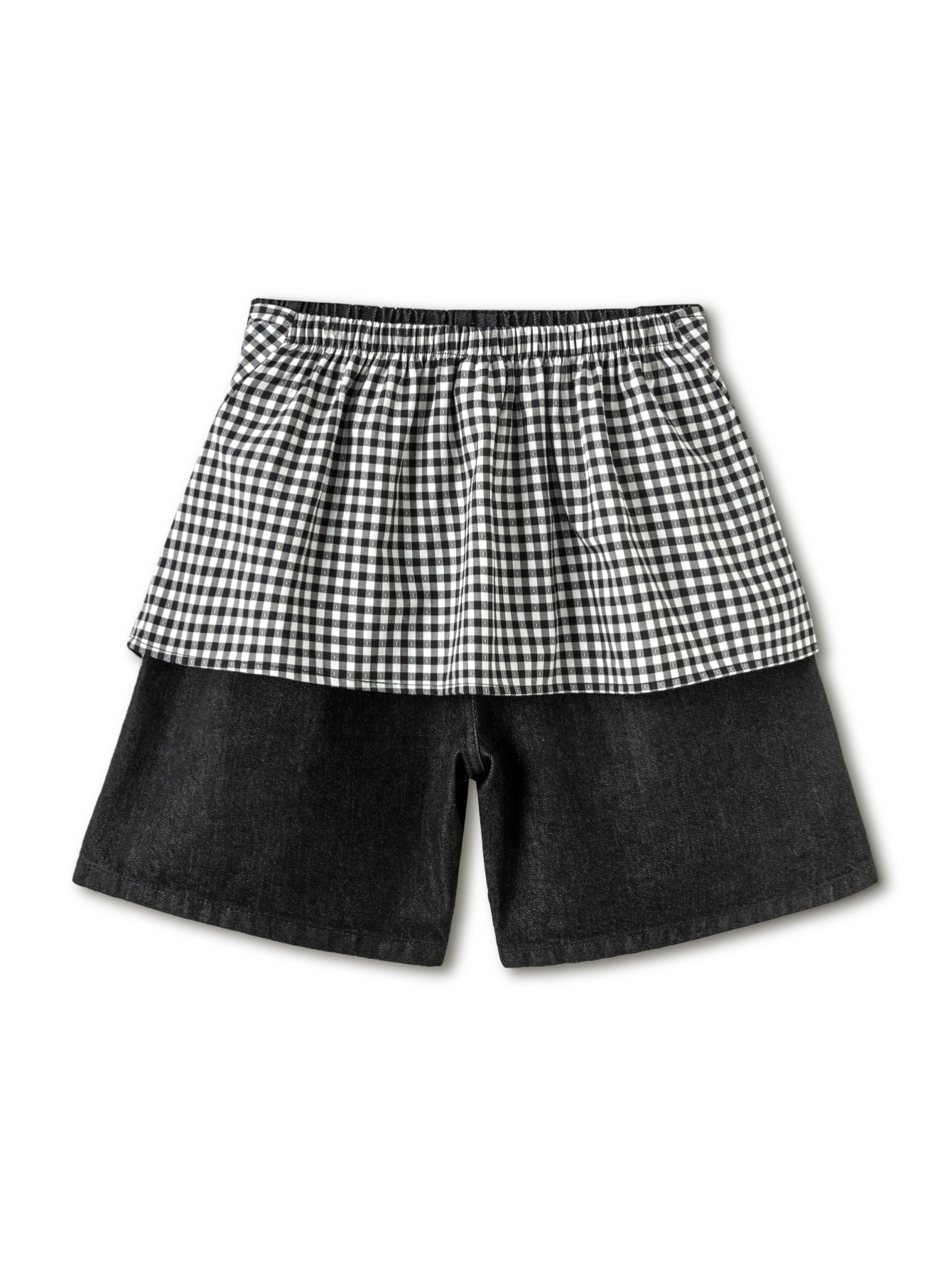 Balabala Girls Layered Denim Shorts Black