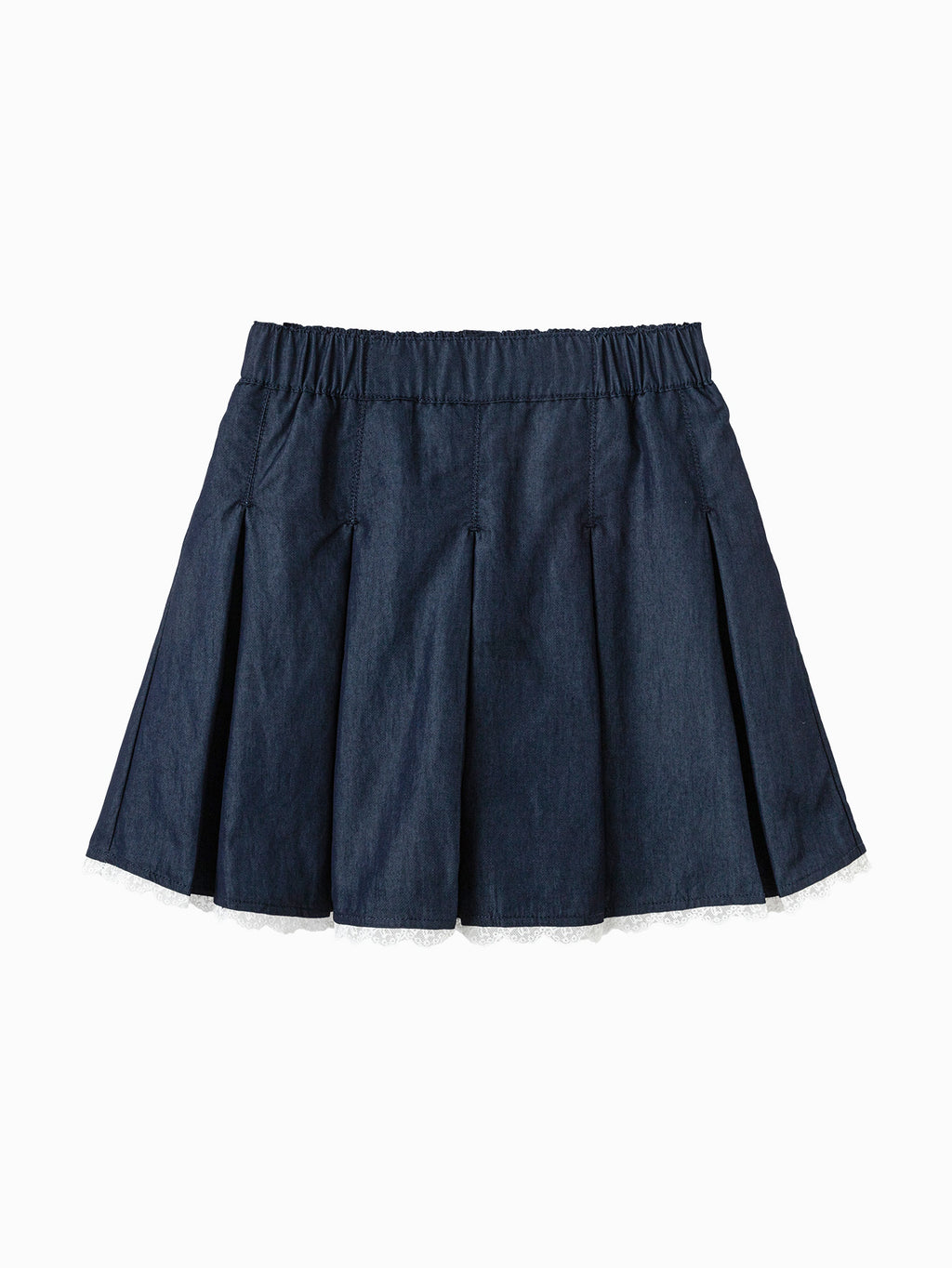 Balabala Girls Trim Pleated Skirt Blue