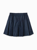 Balabala Girls Trim Pleated Skirt Blue