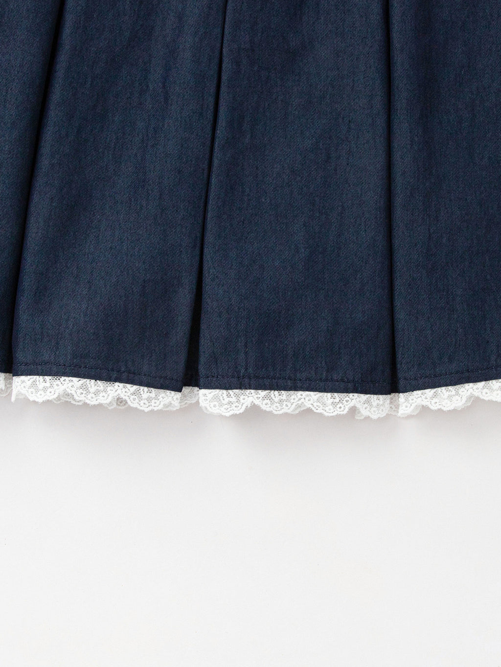 Balabala Girls Trim Pleated Skirt Blue