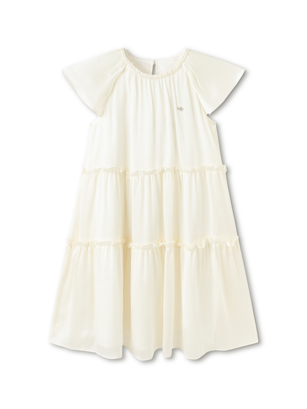 Balabala Girls Floral Tiered Dress Pink,White