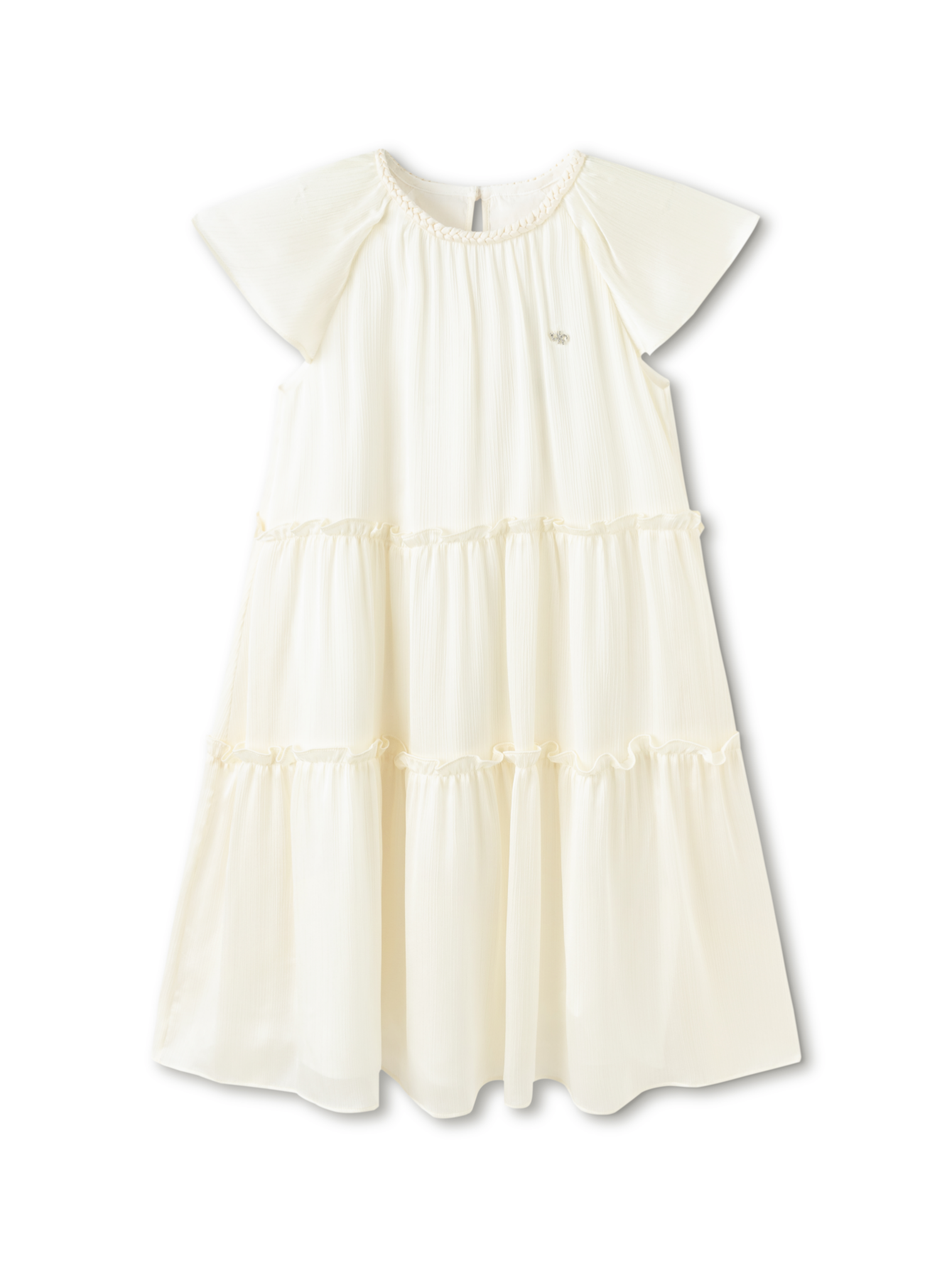 Balabala Girls Floral Tiered Dress Pink,White