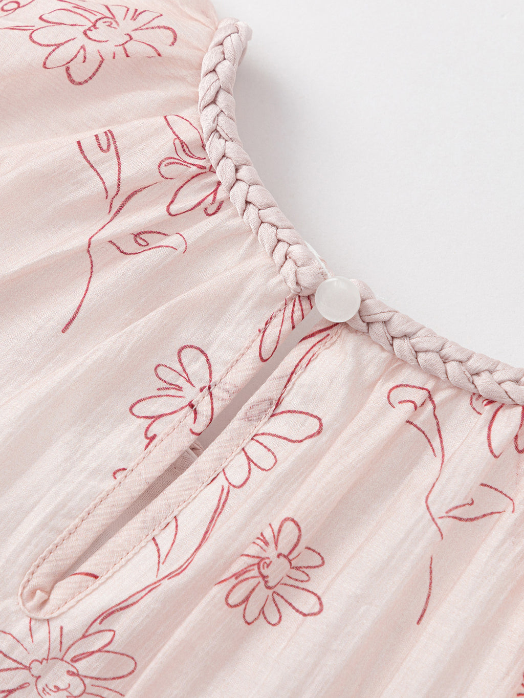 Balabala Girls Floral Tiered Dress Pink,White