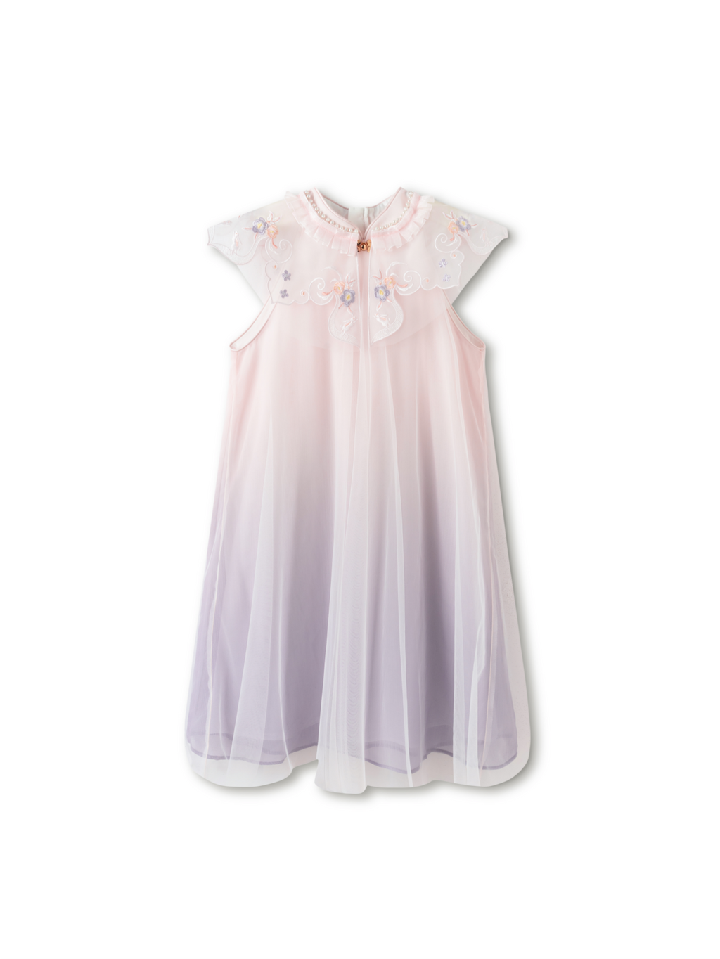 Balabala Girls Ombre Embroidered Dress Purple