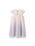 Balabala Girls Ombre Embroidered Dress Purple