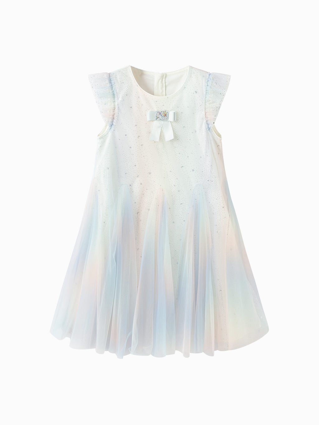 Balabala Girls Gradient Tulle Dress Blue,Pink