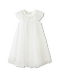 Balabala Girls Pleated Chiffon Dress White