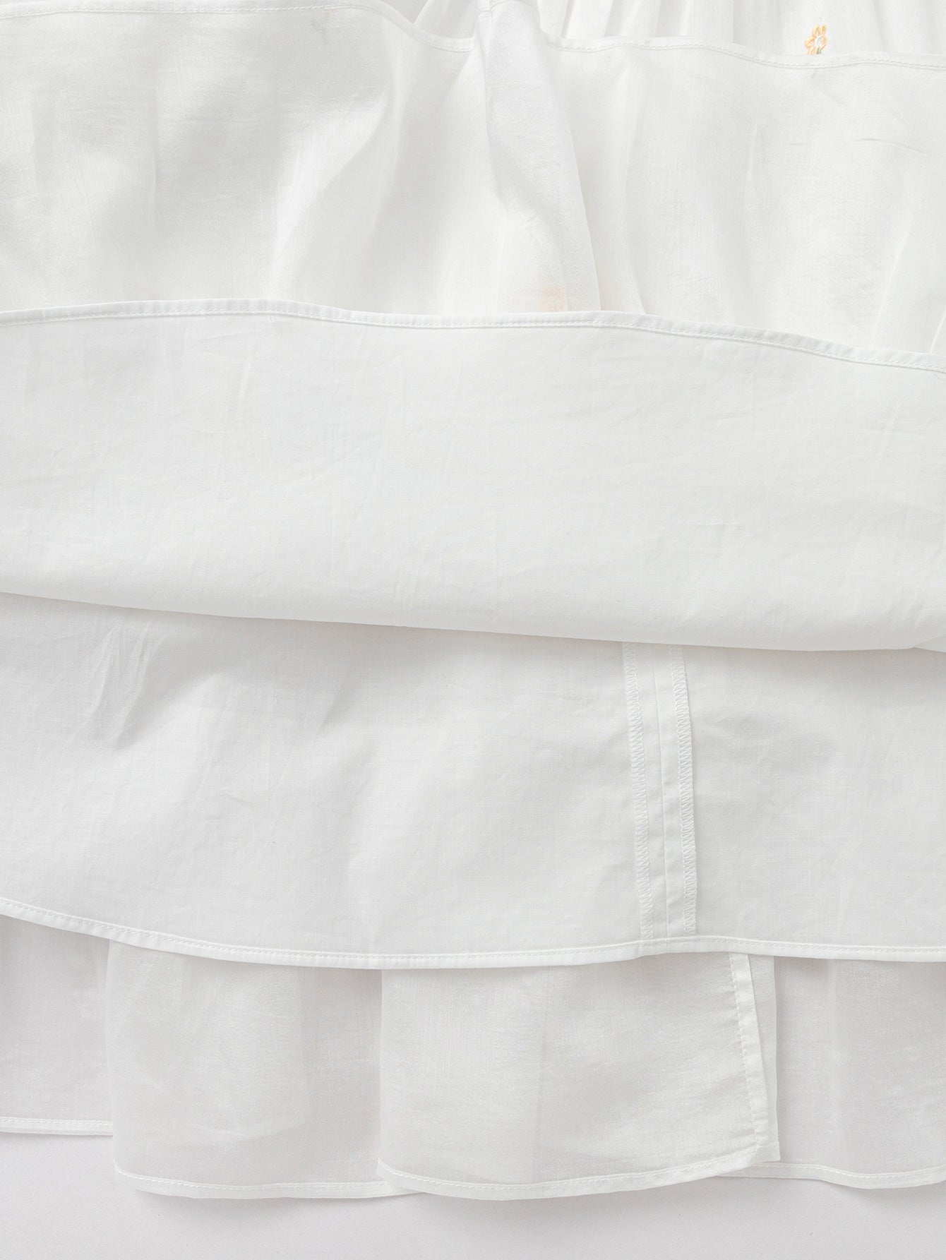 Balabala Girls Embroidered Tiered Dress White
