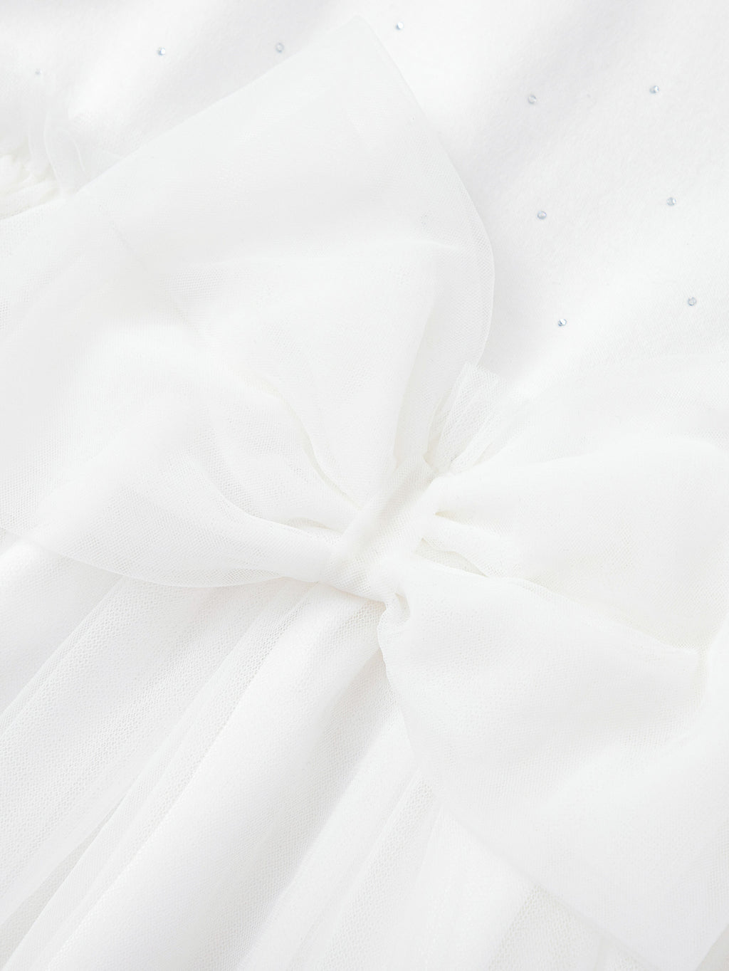 Balabala Girls Bow Tulle Dress White,Purple