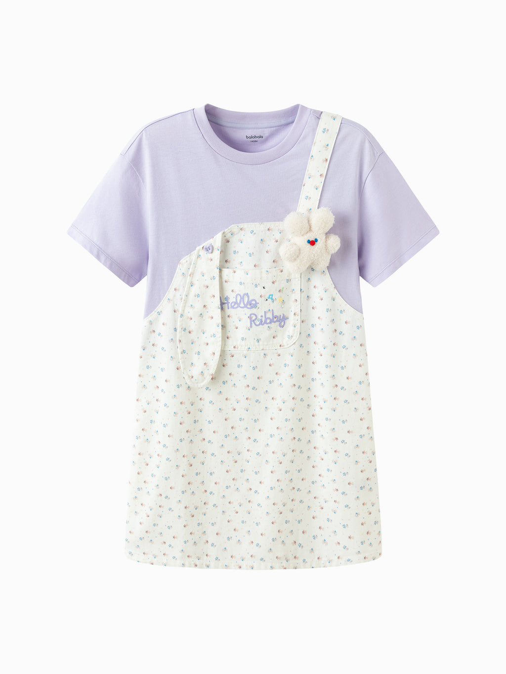 Balabala Girls Hello Kitty Dress Set Purple White