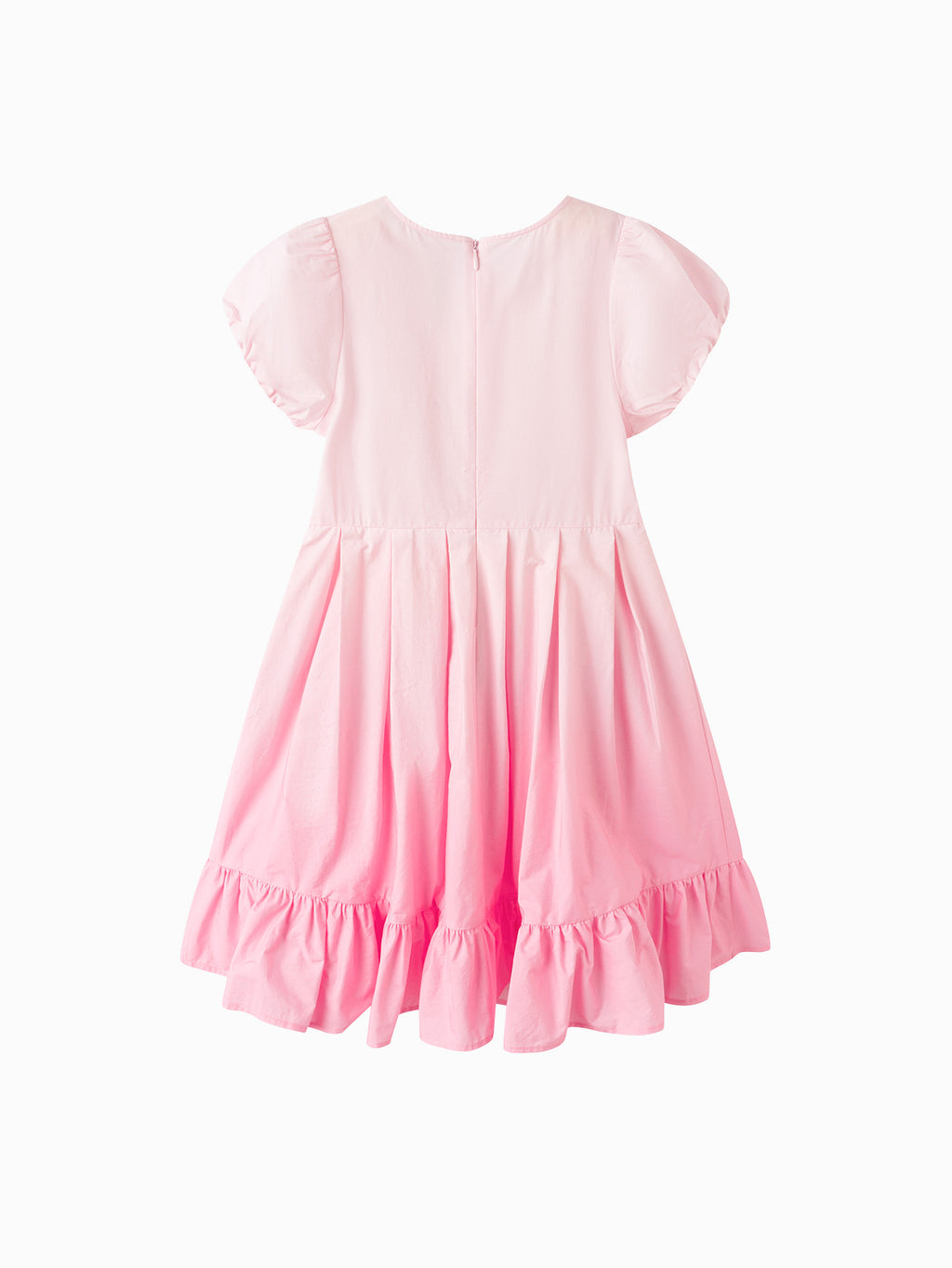 Balabala Girls Puff Sleeve Dress Pink