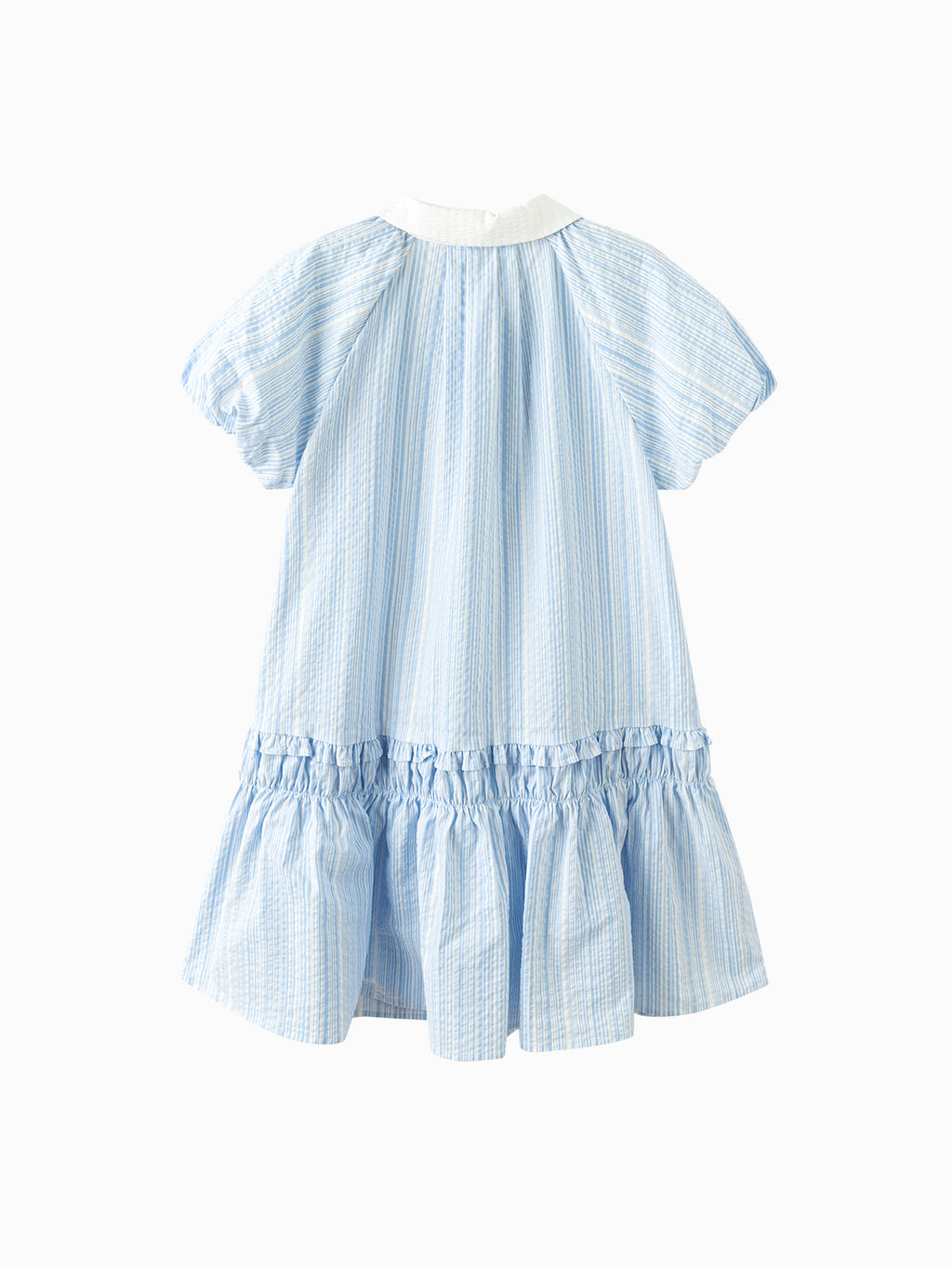 Balabala Girls Rabbit Patch Dress Blue White