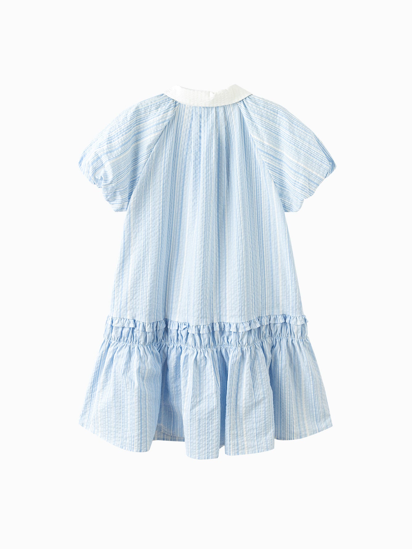Balabala Girls Rabbit Patch Dress Blue White
