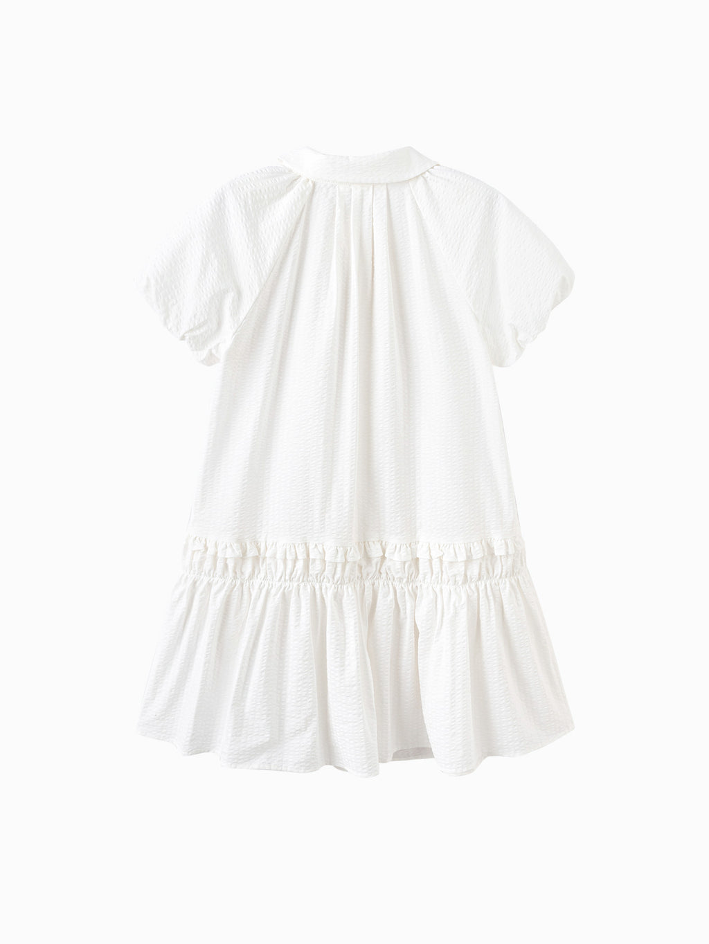 Balabala Girls Rabbit Patch Dress Blue White