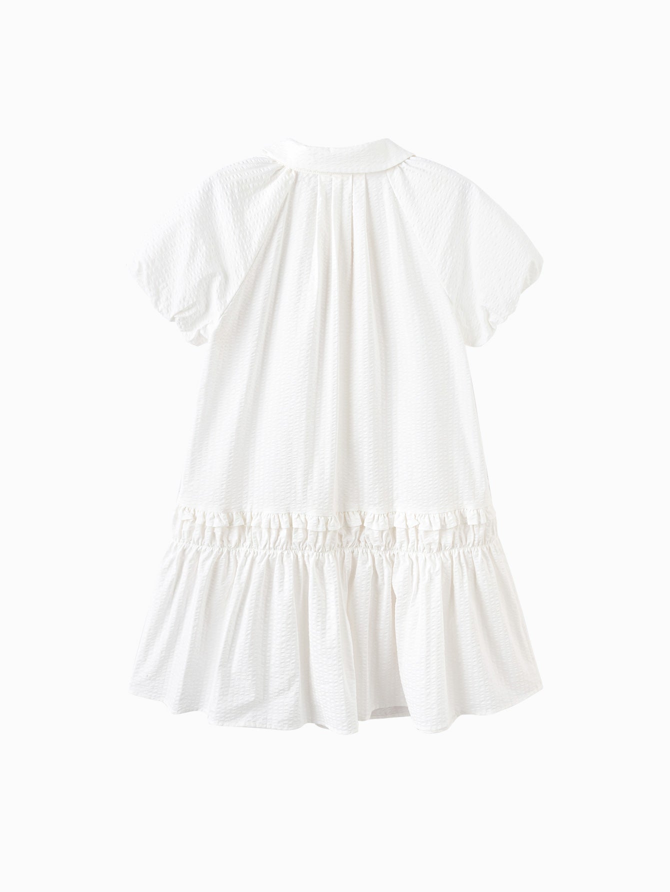 Balabala Girls Rabbit Patch Dress Blue White