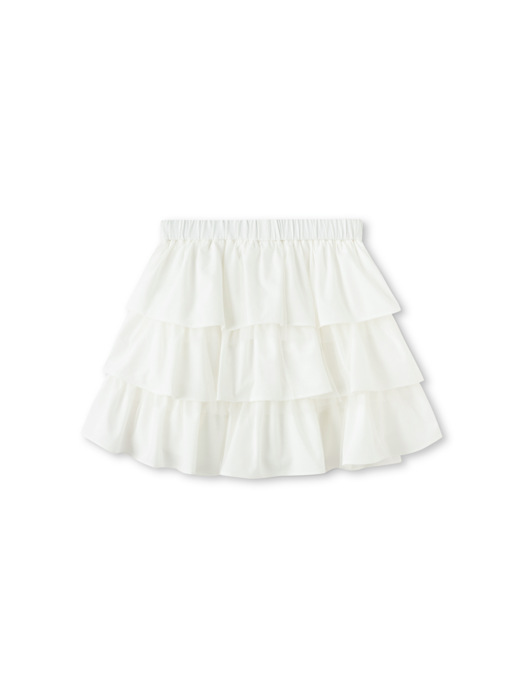Balabala Girls Tiered Ruffle Skirt White, Purple